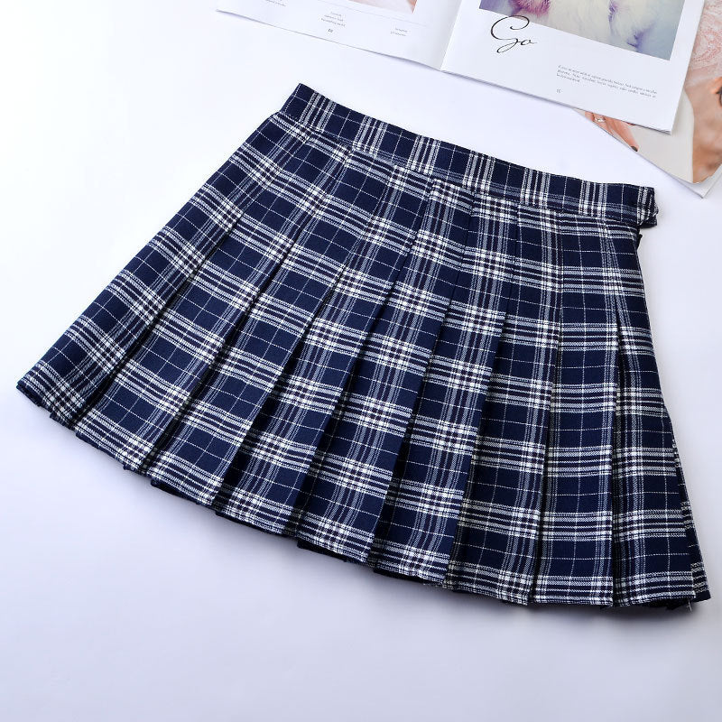 Plaid Short Skirt Slimming Women's Skirt Plaid Short Skirt Slimming Women's Skirt